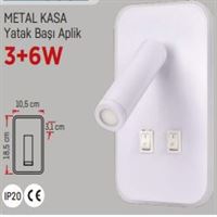 9W YATAK BAŞI BEYAZ KASA 4000K 1